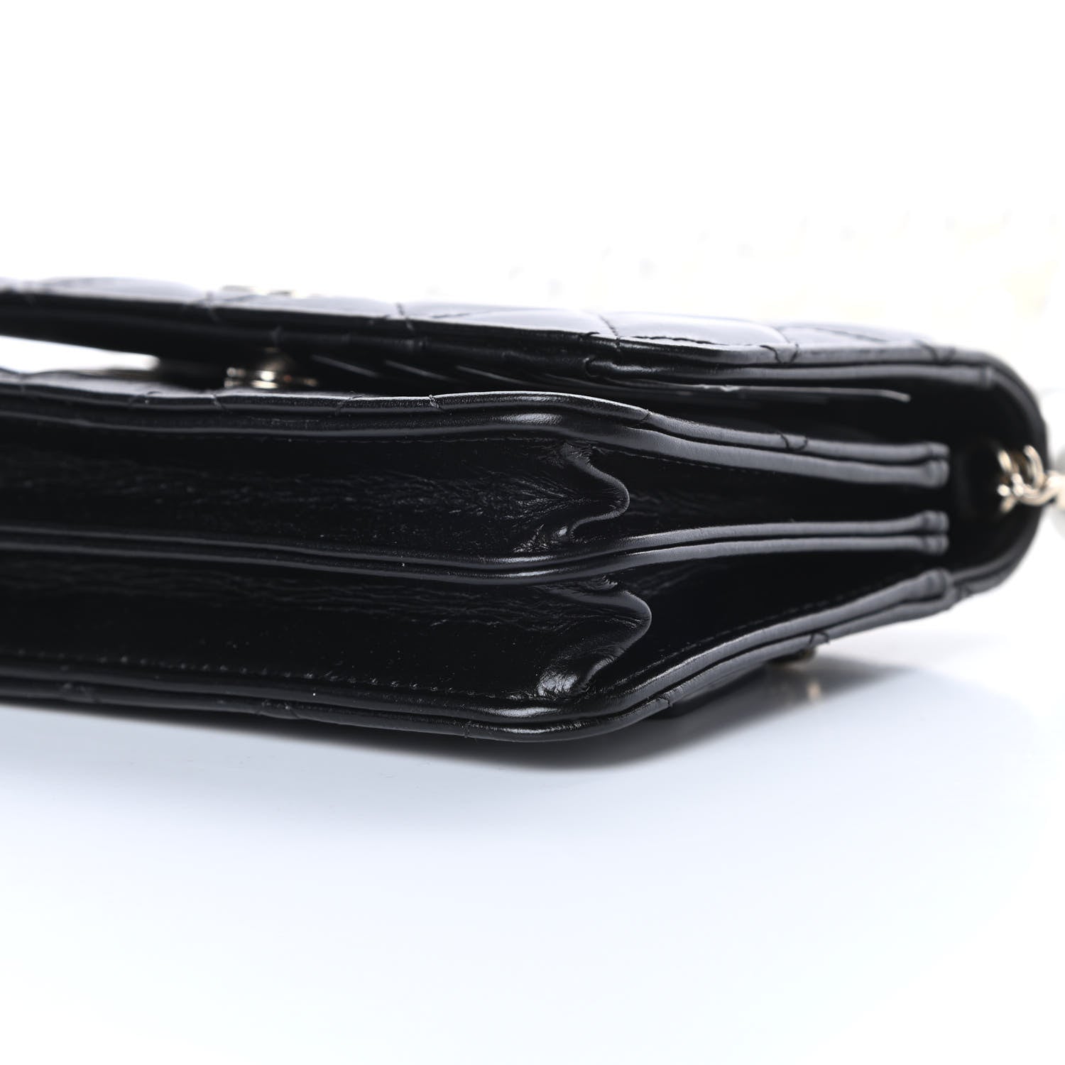 Chanel Calfskin Quilted Mini Maxi Pearls Wallet On Chain WOC Black 10 of 11
