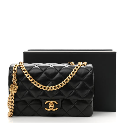 Chanel Lambskin Quilted Small Pillow Crush Flap Black 11 of 11