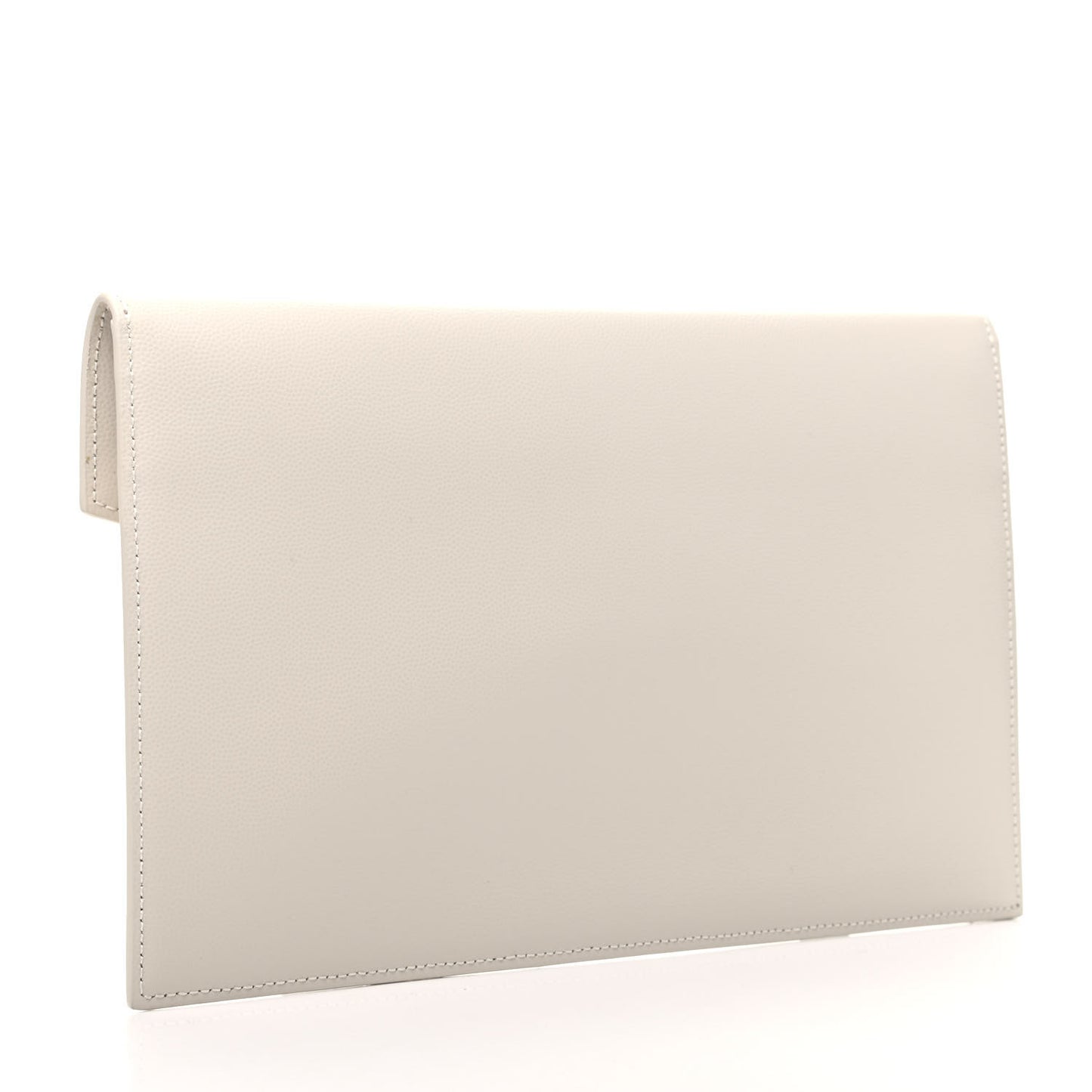Smooth Shiny Calfskin Medium Uptown Pouch Crema Soft