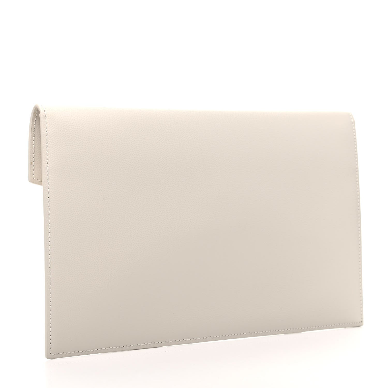 Saint Laurent Smooth Shiny Calfskin Medium Uptown Pouch Crema Soft 3 of 6