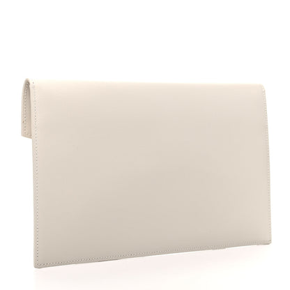 Saint Laurent Smooth Shiny Calfskin Medium Uptown Pouch Crema Soft 3 of 6