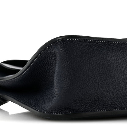 Hermes Taurillon Clemence Halzan 31 GM Bleu Nuit 9 of 12