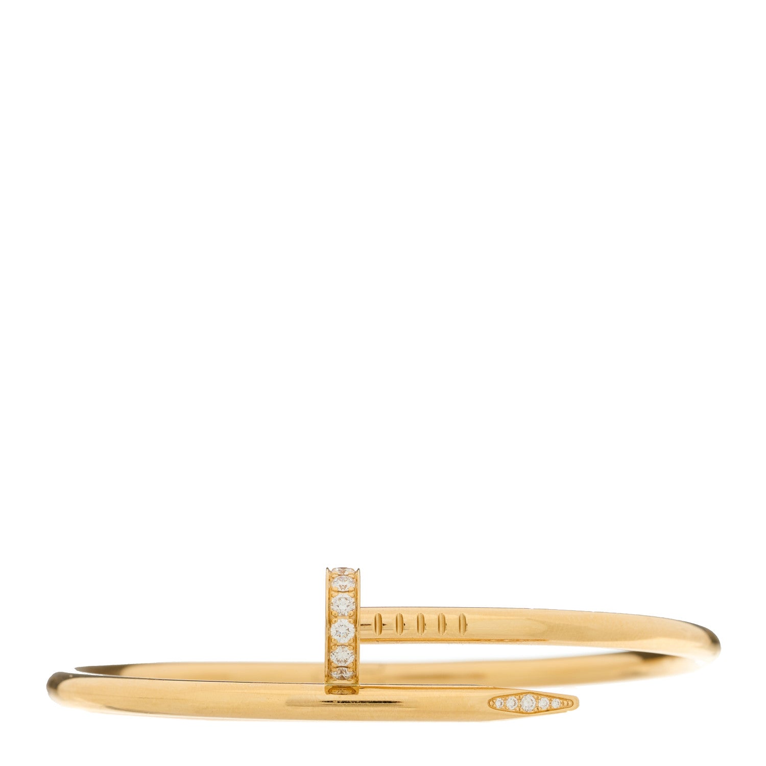 Cartier 18K Yellow Gold Diamond Juste Un Clou Bracelet 17 1 of 4