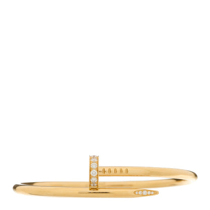 Cartier 18K Yellow Gold Diamond Juste Un Clou Bracelet 17 1 of 4