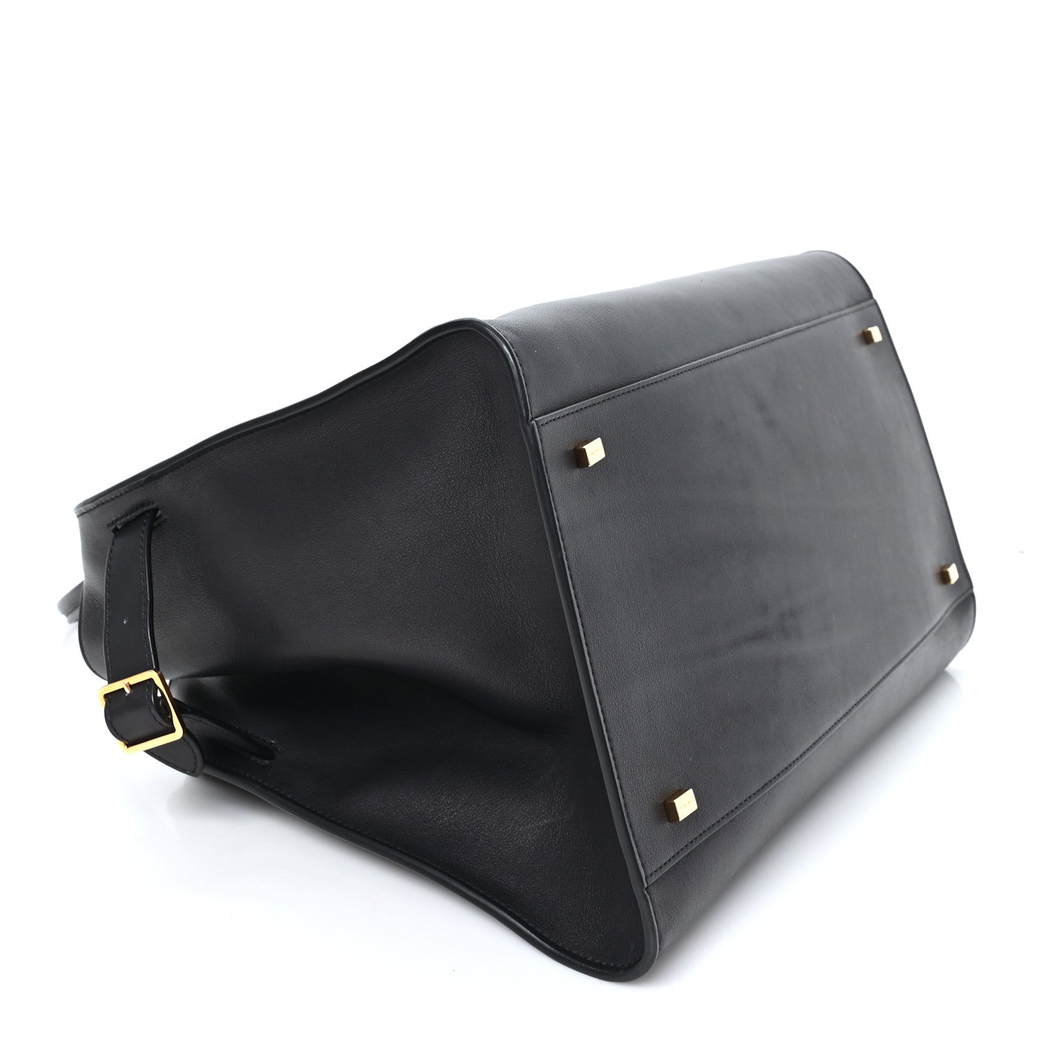 The Row Polished Saddle Calfskin Soft Margaux 15 Black 4 of 10