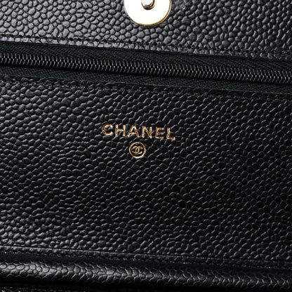 Chanel Caviar Quilted Wallet On Chain WOC Black 6 of 11