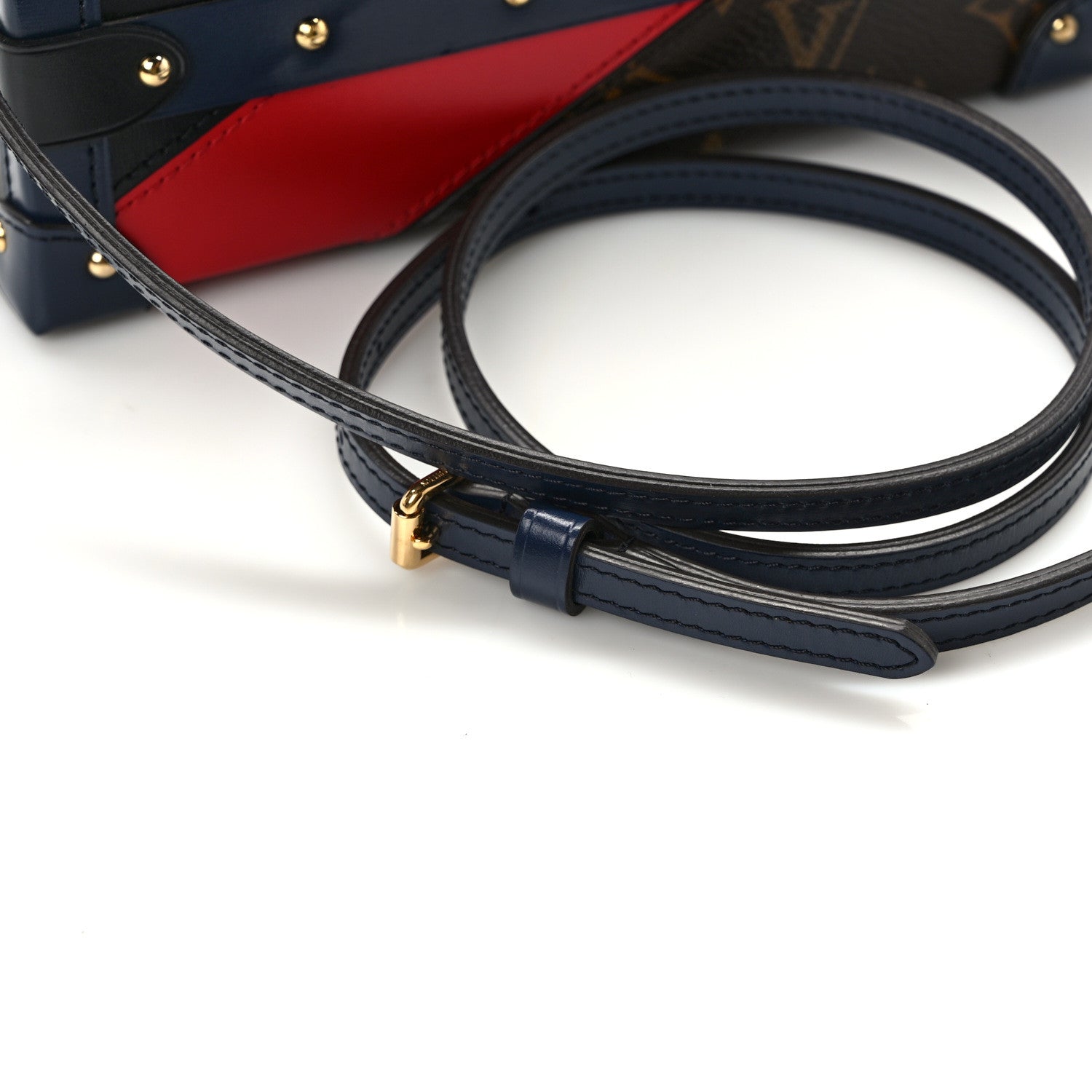 Louis Vuitton LOUIS VUITTON Monogram Malletage Print Petite Malle Marine Rouge 14 of 15
