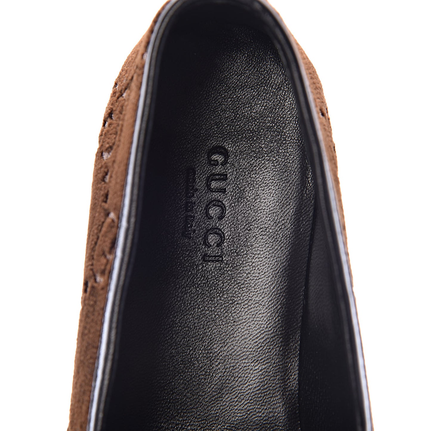 Velvet GG Monogram Horsebit Womens Jordaan Loafers 36.5 Brown Black