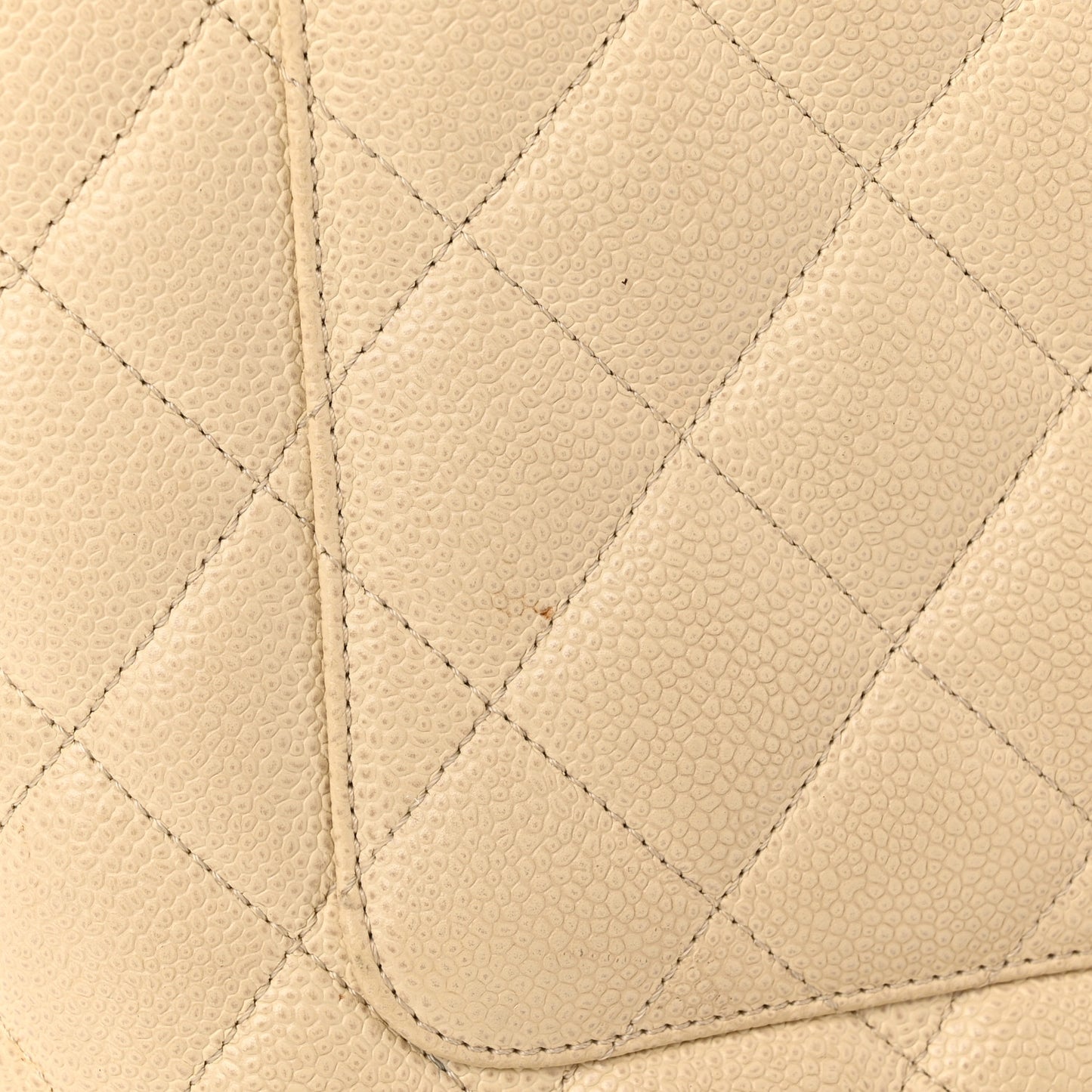 Caviar Quilted Medallion Tote Light Beige