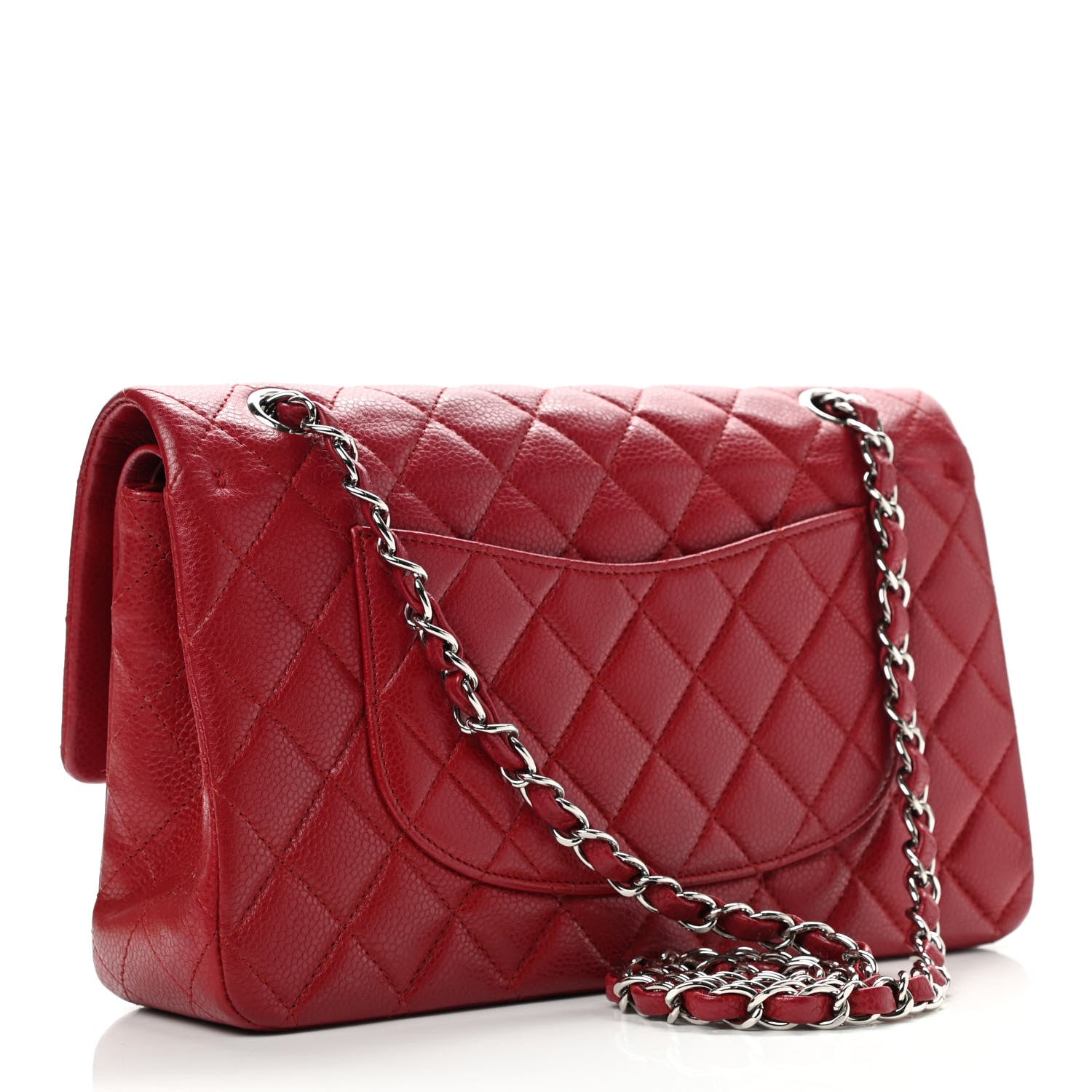 Chanel Caviar Quilted Medium Double Flap Red 2 of 12