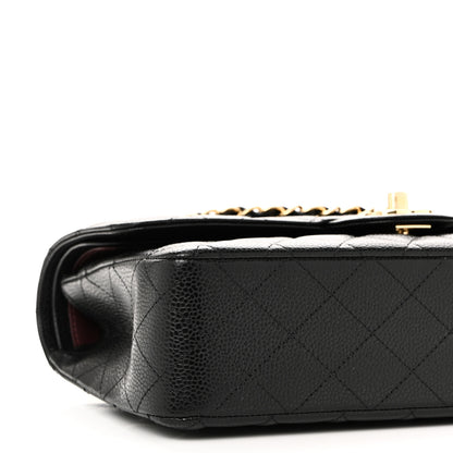 Chanel Caviar Quilted Medium Double Flap Black 9 of 11
