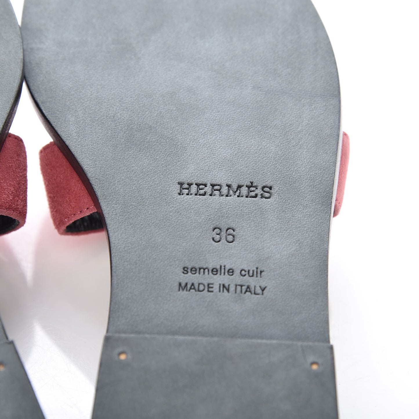Suede Goatskin Oran Sandals 36 Rose De Venice