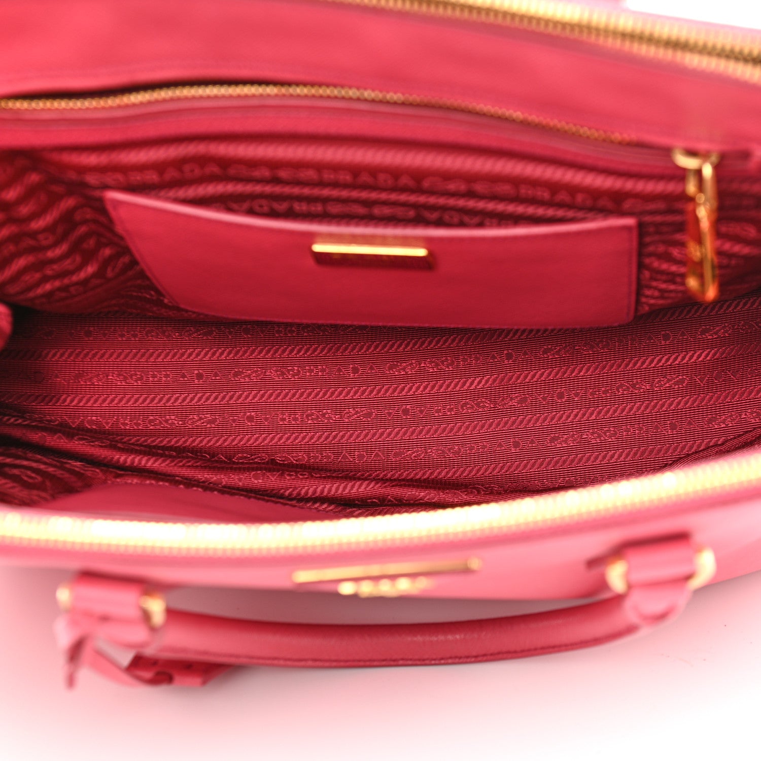 Prada Saffiano Medium Galleria Double Zip Tote Peonia 4 of 15