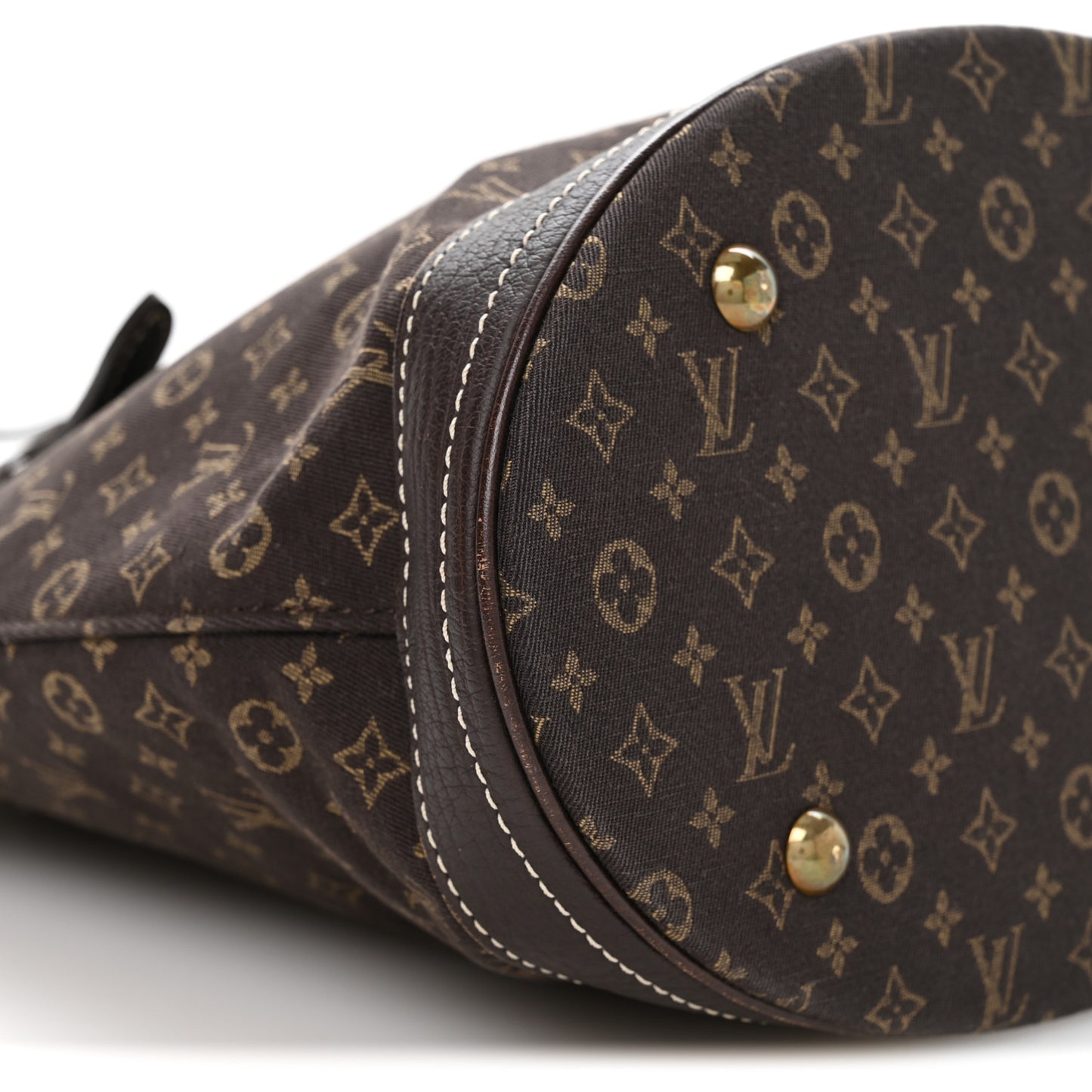 Mini Lin Monogram Bucket Bag Ebene