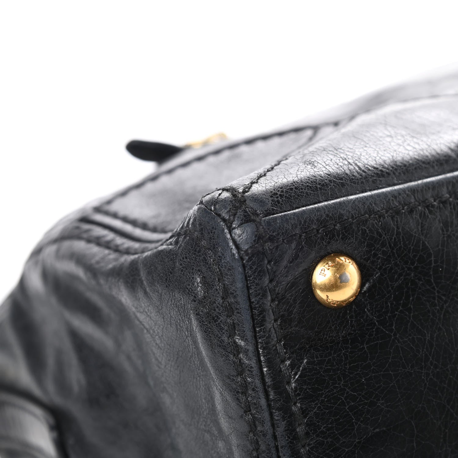 Prada Vitello Shine Shopping Satchel Black 10 of 20