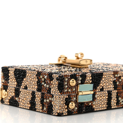 Dolce & Gabbana DOLCE GABBANA Satin Crystal Embellished Box Leopard 8 of 10