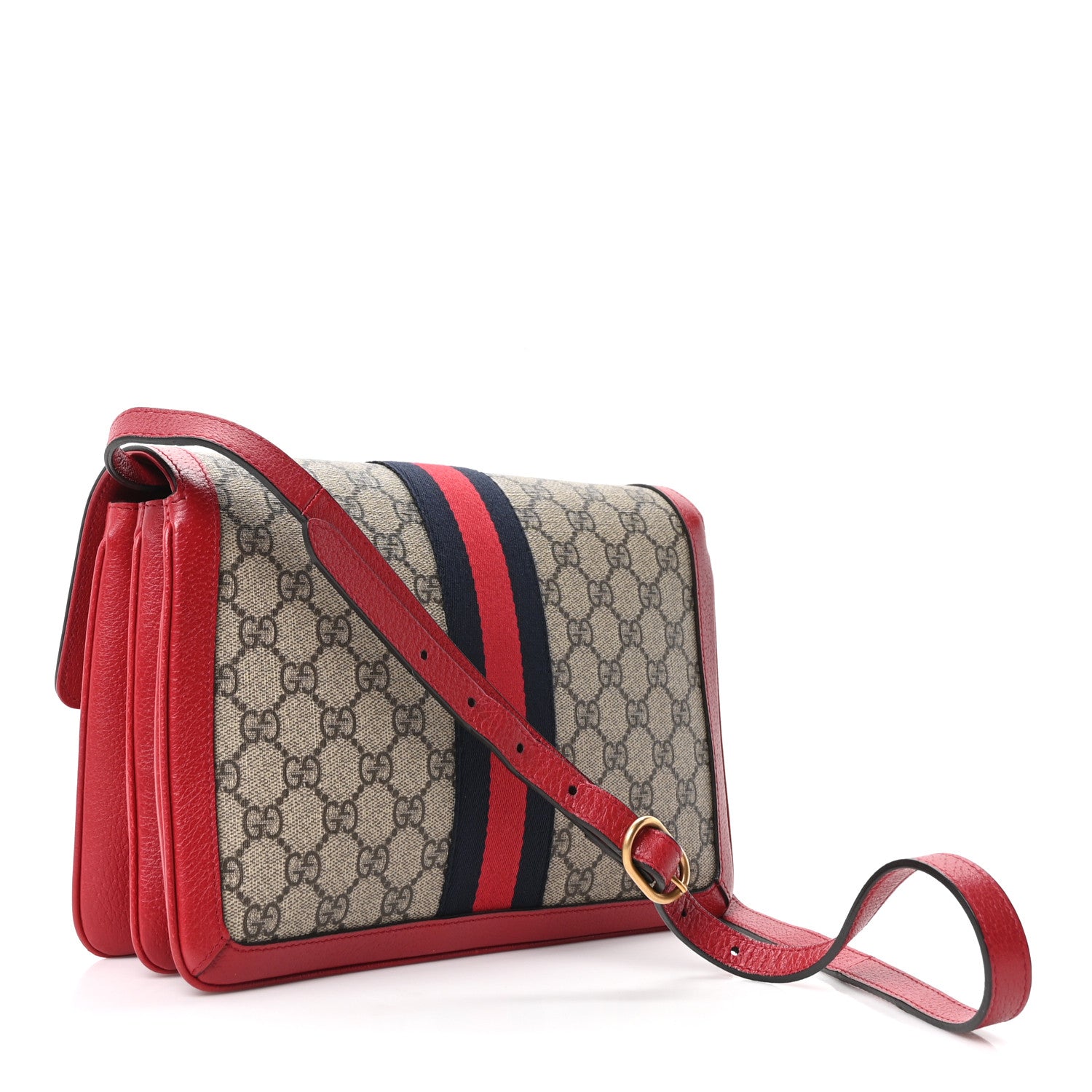 Gucci GG Supreme Monogram Medium Queen Margaret Shoulder Bag Red 3 of 10