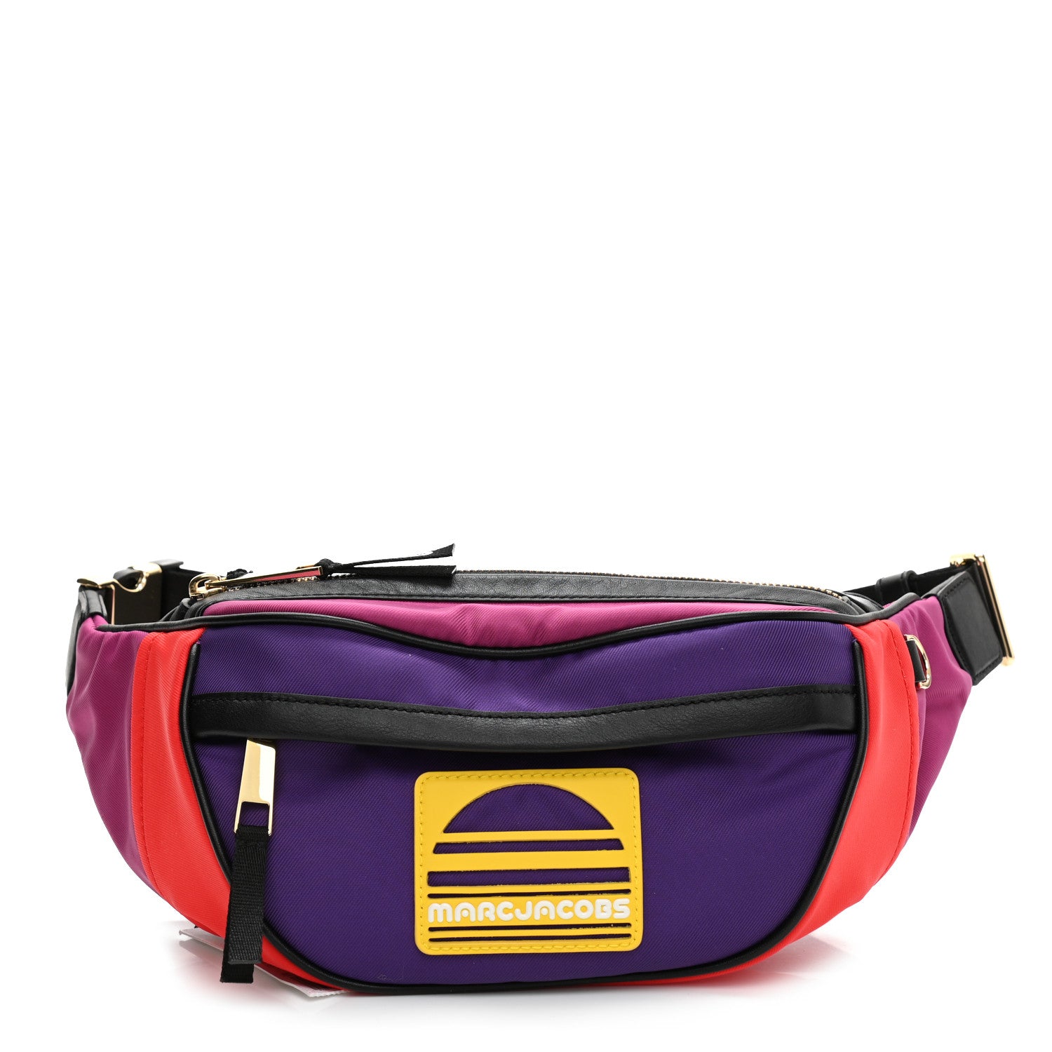 Marc Jacobs Calfskin Nylon Sport Belt Bag Purple Red 1 of 8