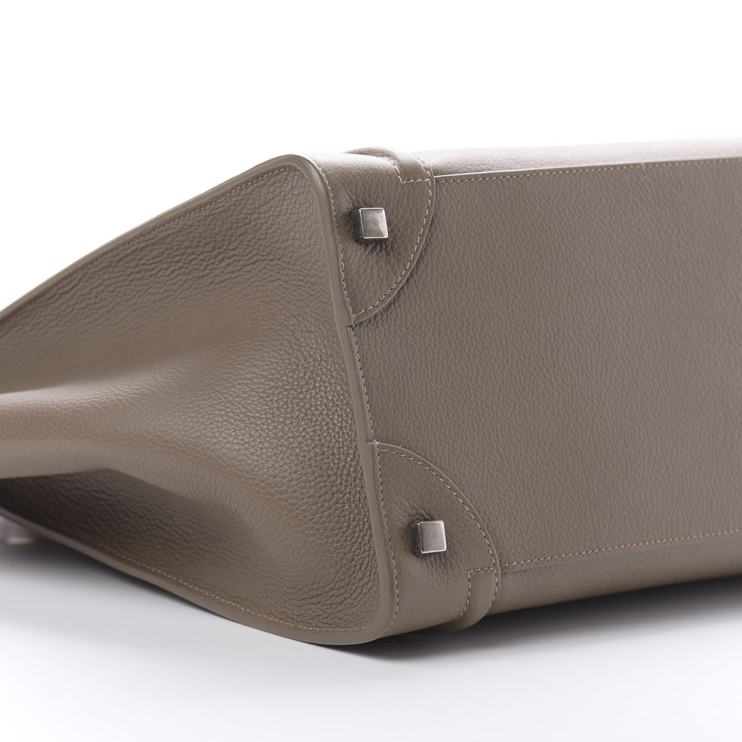 Celine Drummed Calfskin Mini Luggage Souris 9 of 10