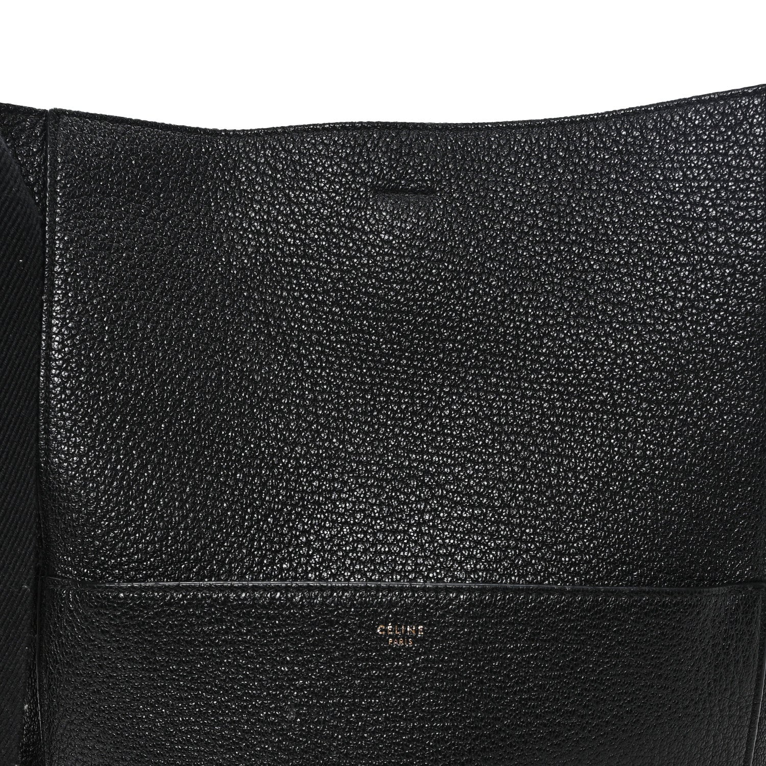 Celine Soft Grained Calfskin Sangle Bucket Bag Black 7 of 10