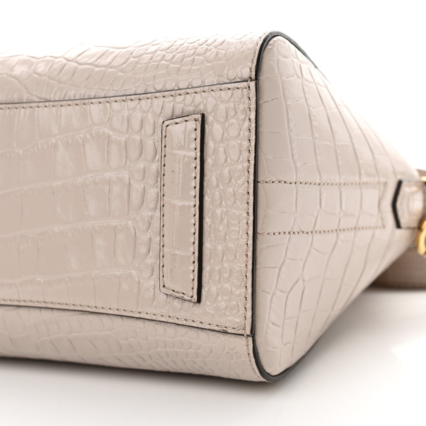 Calfskin Crocodile Embossed Mini Antigona Dune