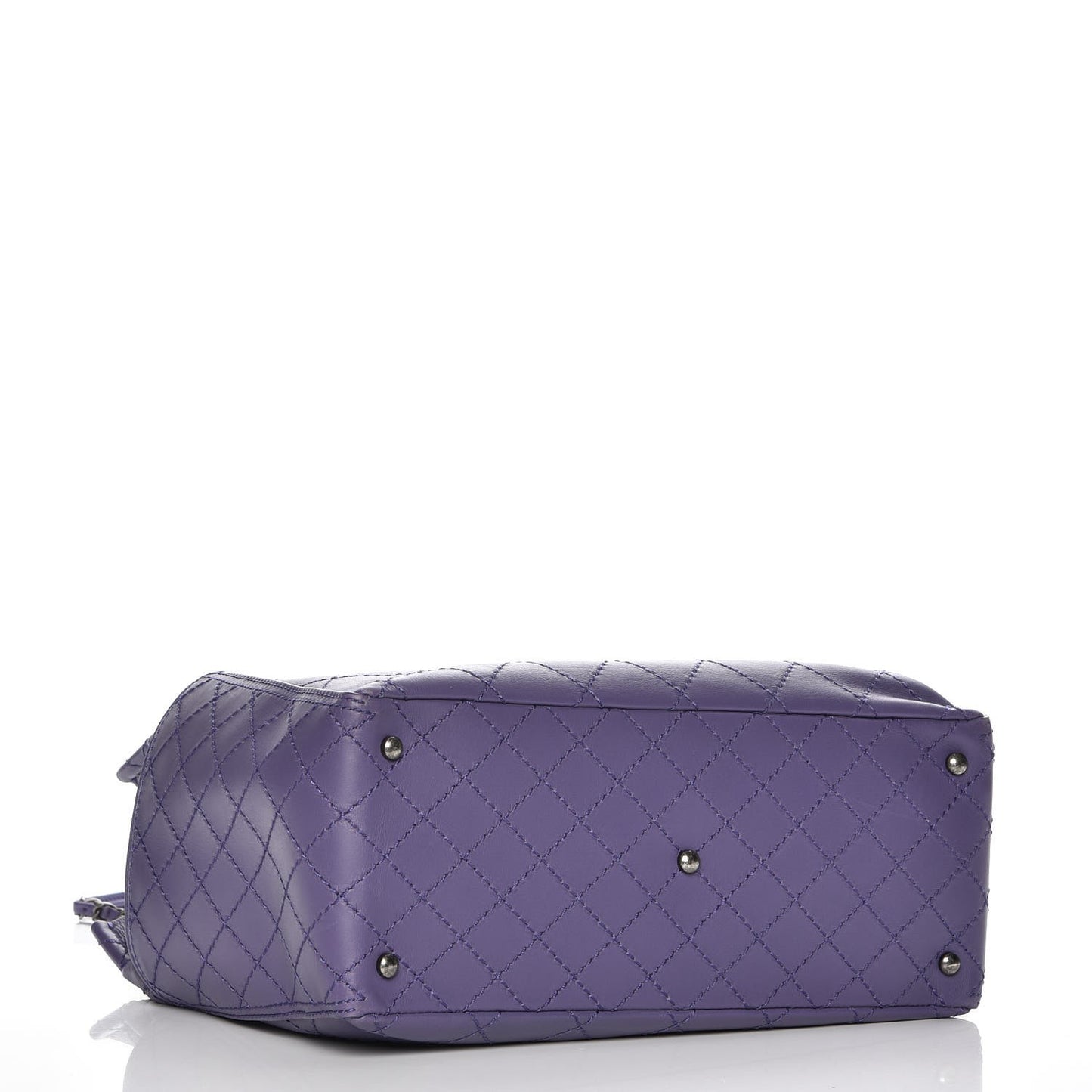 Calfskin Small CC Pocket Tote Purple