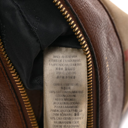Burberry House Check Derby Peyton Crossbody Clutch Bag Tan 7 of 13