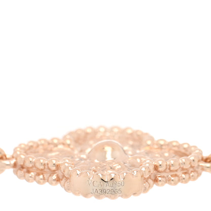 Van Cleef & Arpels 18K Rose Gold 5 Motifs Vintage Alhambra Bracelet 3 of 4