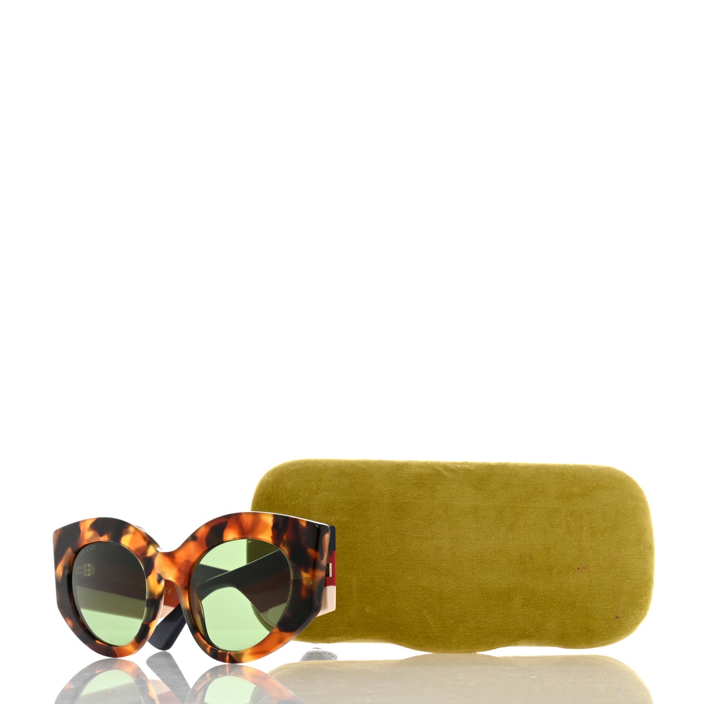 Acetate Oversized Rectangle Frame Web Sunglasses GG 0275/S Tortoise