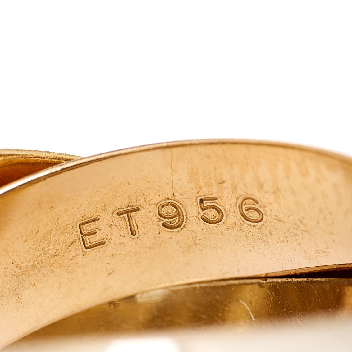 18K Pink Yellow White Gold Large Trinity Ring 50 5.25