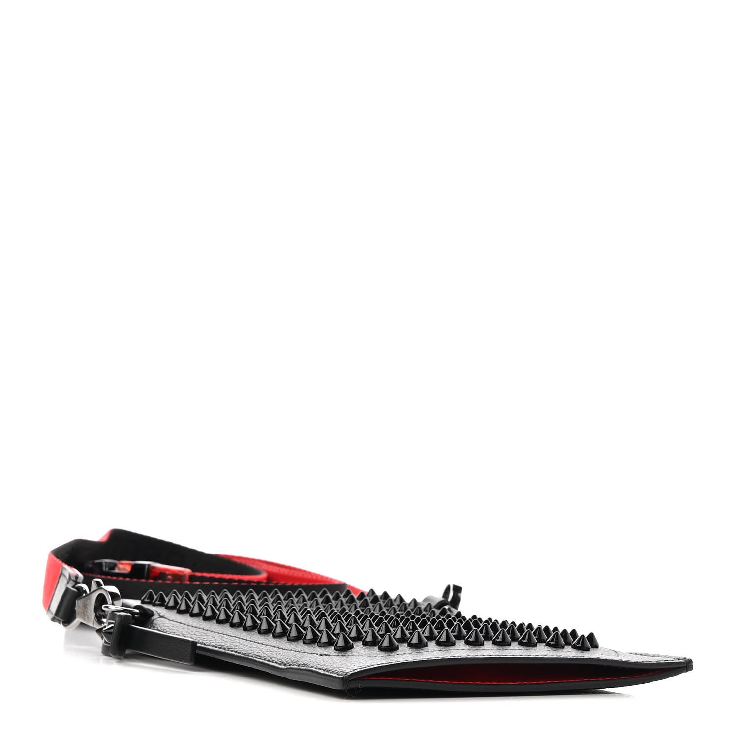 Christian Louboutin Empire Calfskin Spikes Loubilab Clutch Black 4 of 8