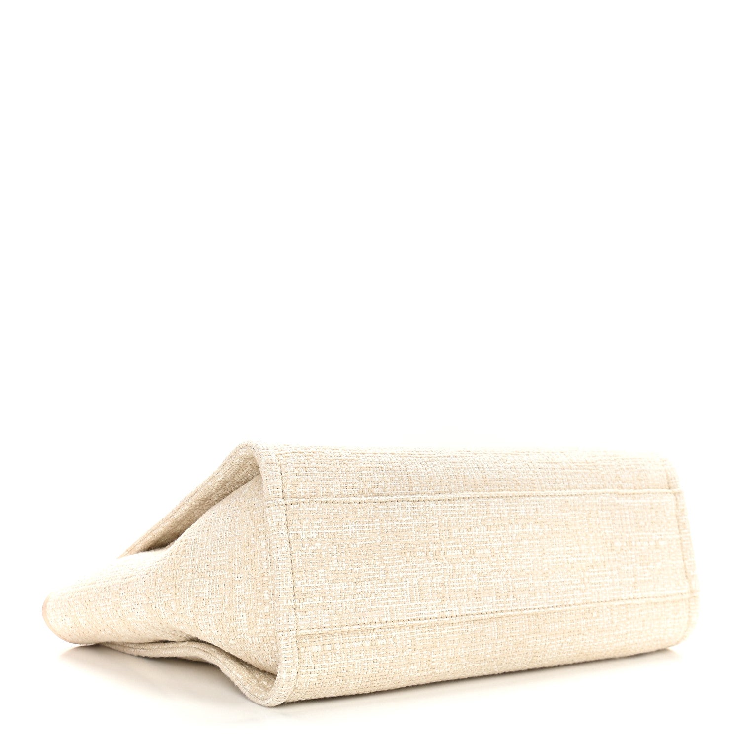 Chanel Lurex Boucle Small Deauville Tote Ivory 5 of 10