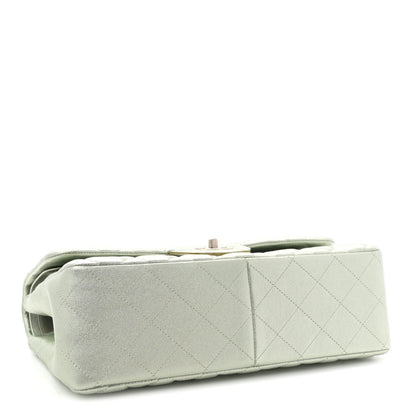 Chanel Metallic Lambskin Quilted Jumbo Double Flap Green 4 of 12