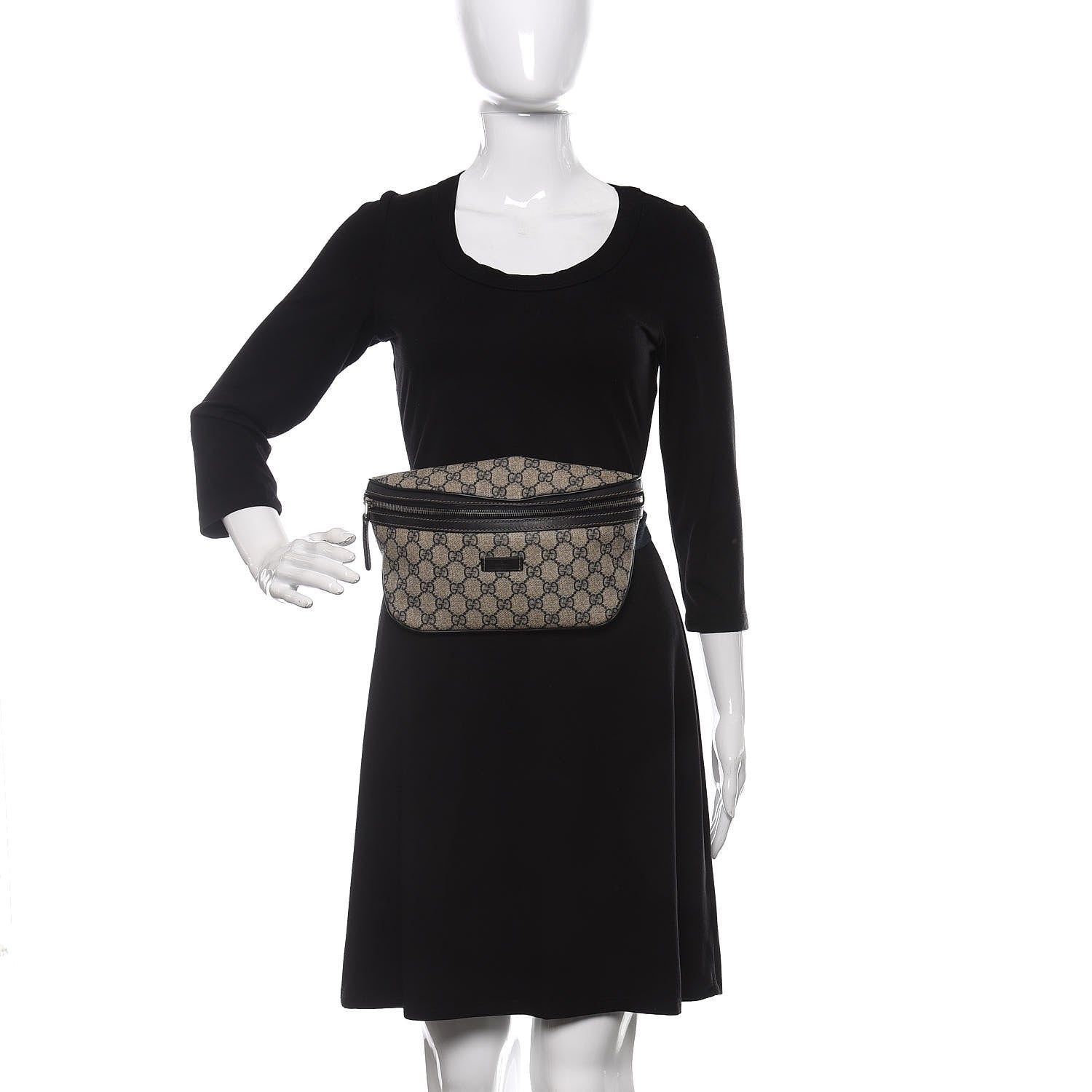 Gucci GG Supreme Monogram Belt Bag Navy 2 of 11