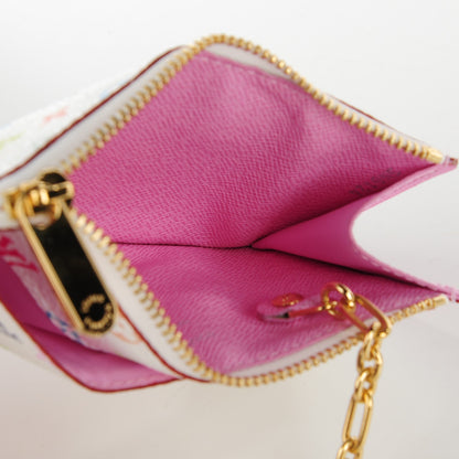 Louis Vuitton Monogram Multicolor Key Pouch White Litchi 5 of 7