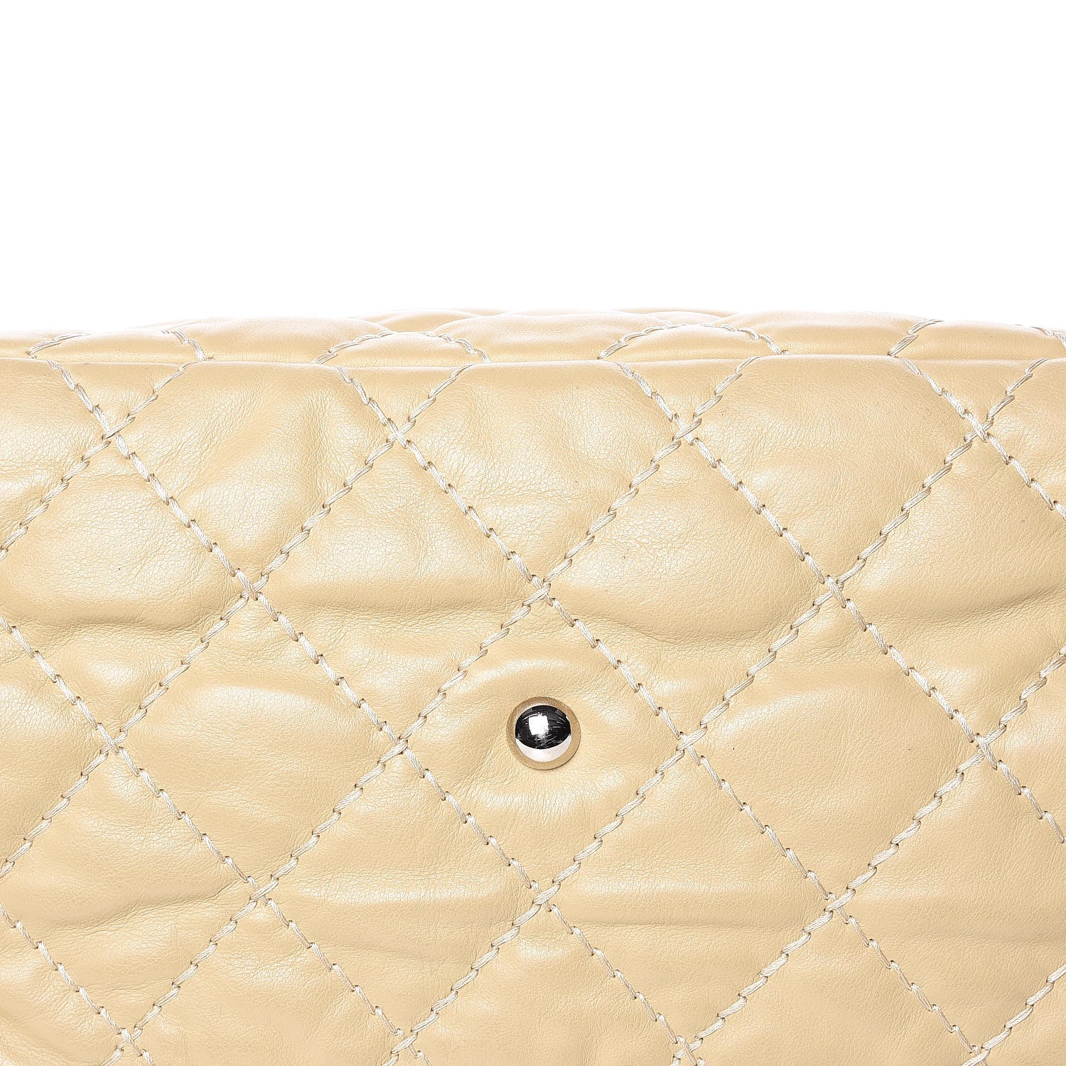 Chanel Calfskin Contrast Stitch Tote Beige 18 of 18