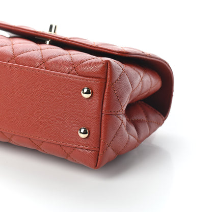 Chanel Caviar Quilted Mini Coco Handle Flap Brown 9 of 9