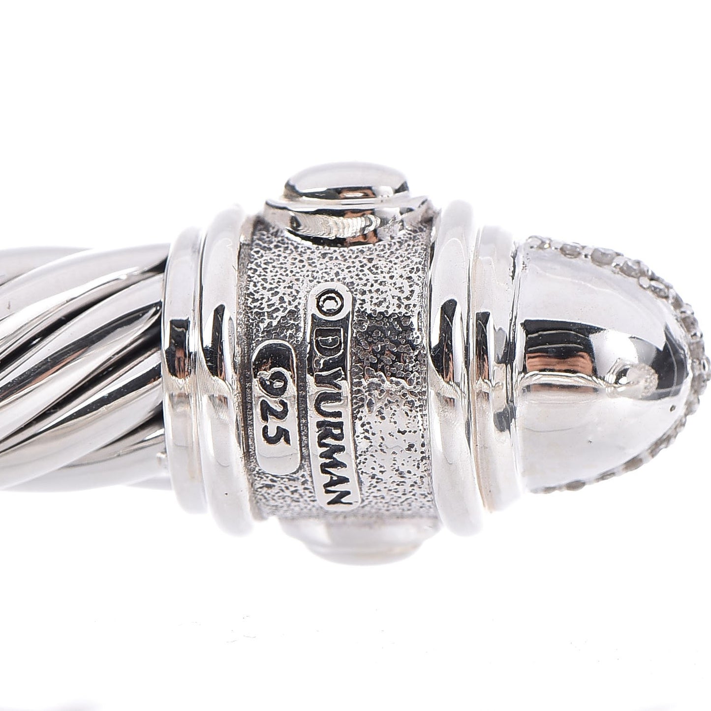 Sterling Silver Diamond 10mm Renaissance Bracelet