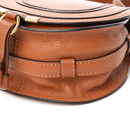Chloe Calfskin Mini Marcie Round Crossbody Bag Tan 9 of 10