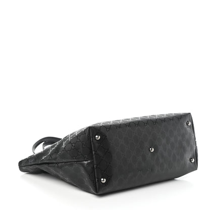 Gucci Imprime Monogram Medium Studded Tote Black 4 of 9