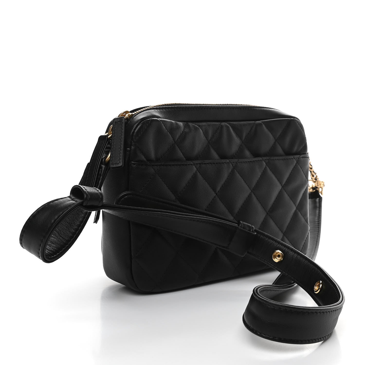 Chanel Calfskin Quilted Small Camera Case Black 3 of 11
