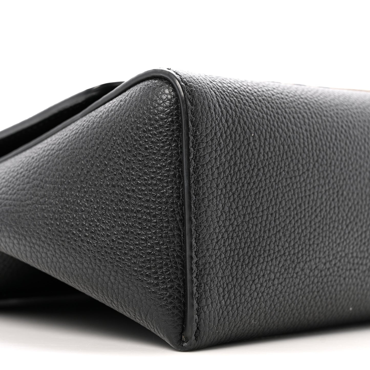 Coated Canvas Calfskin Vintage Check Medium Note Crossbody Bag Black