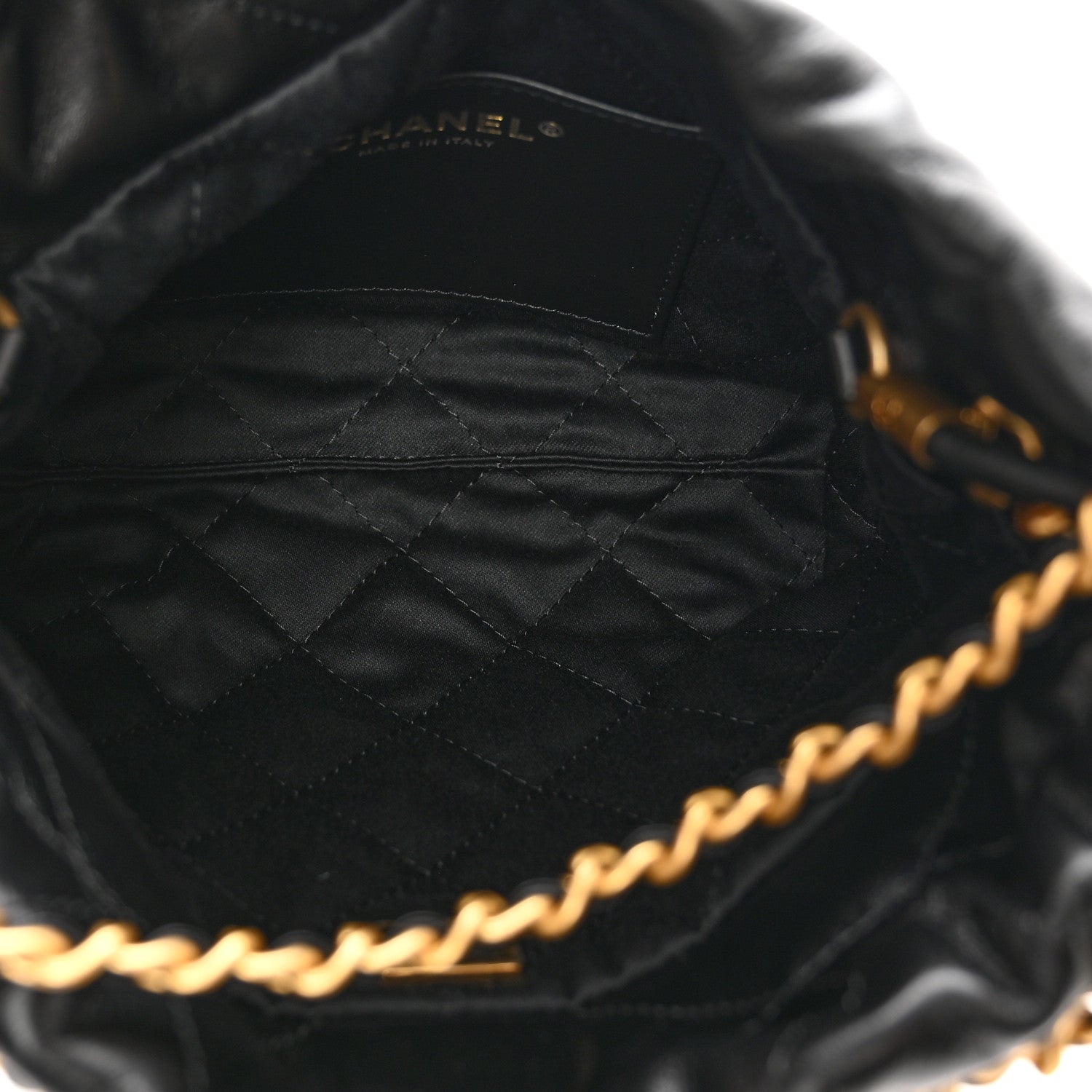 Chanel Shiny Calfskin Quilted Mini Chanel 22 Black 6 of 10
