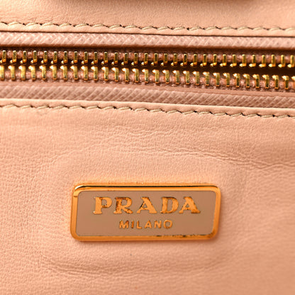 Prada Saffiano Lux East West Frame Clutch Cipria 6 of 10