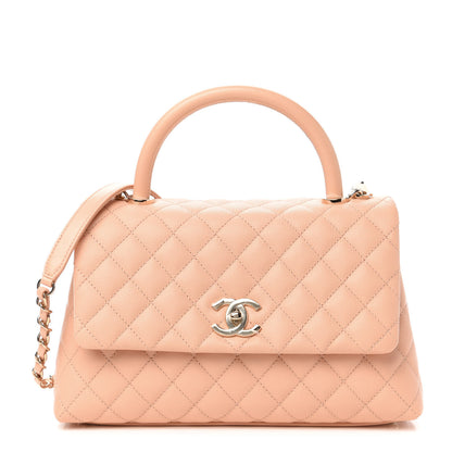Chanel Caviar Quilted Small Coco Handle Flap Beige 1 of 11