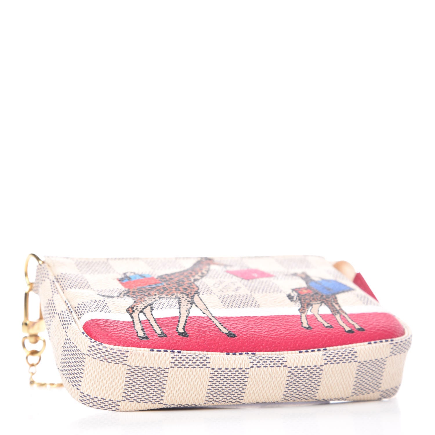 Louis Vuitton Damier Azur 2017 Christmas Animation Mini Pochette Accessories 4 of 11