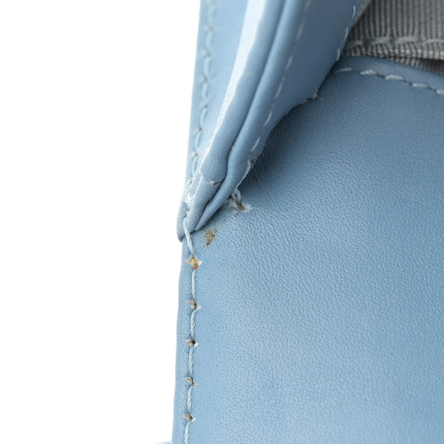 Patent Calfskin Medium Plexiglass Boy Flap Light Blue