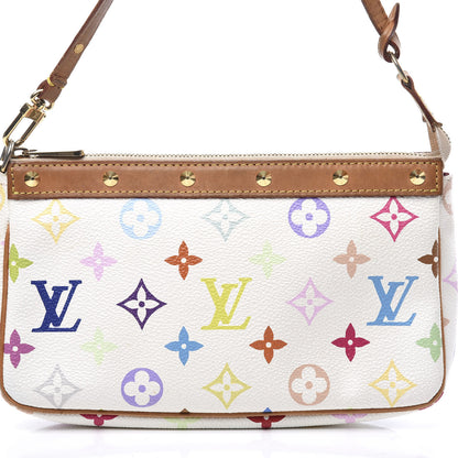 Louis Vuitton Monogram Multicolor Pochette Accessories White 9 of 10