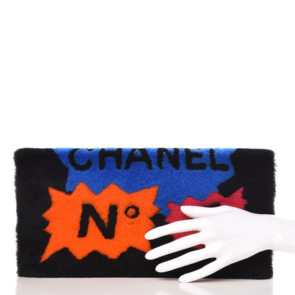 Chanel Shearling Lambskin 100% Clutch Black 2 of 7