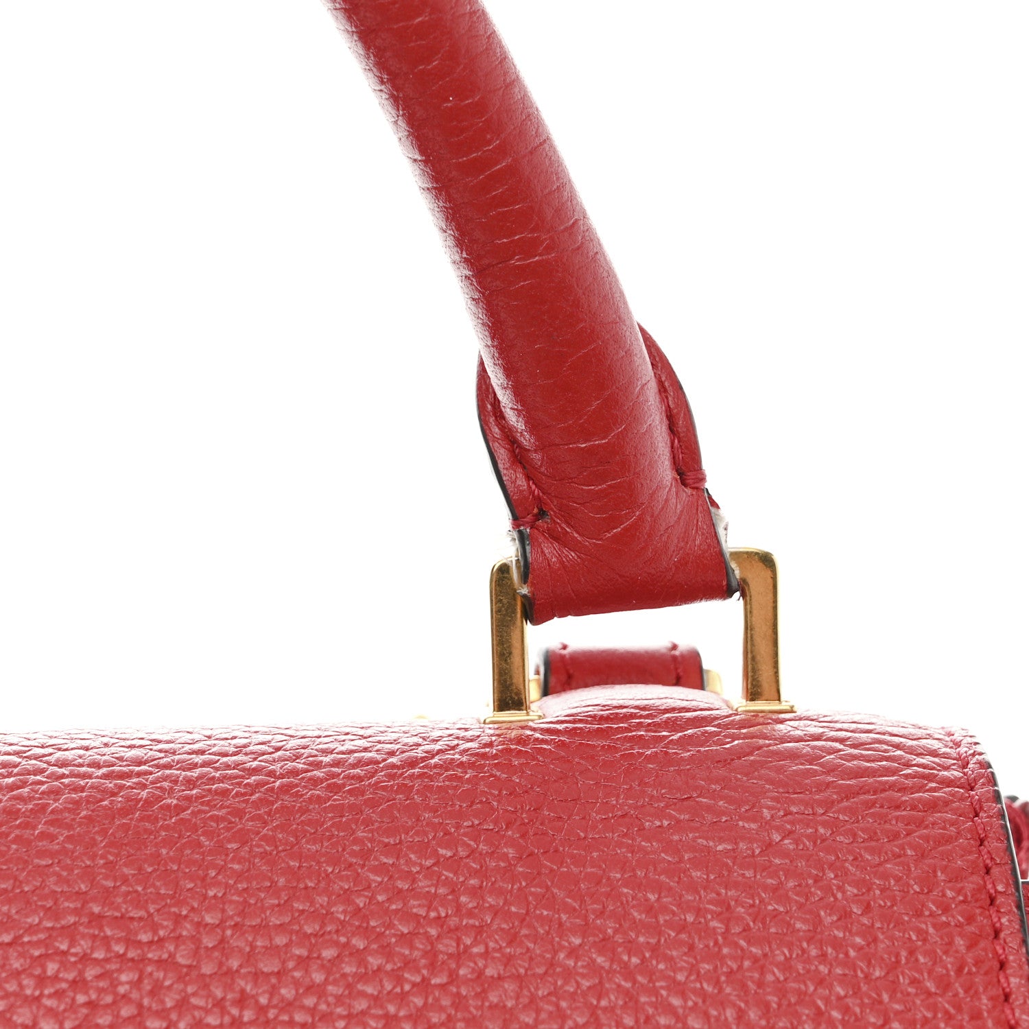 Celine Drummed Calfskin Suede Medium Trapeze Coquelicot 12 of 18